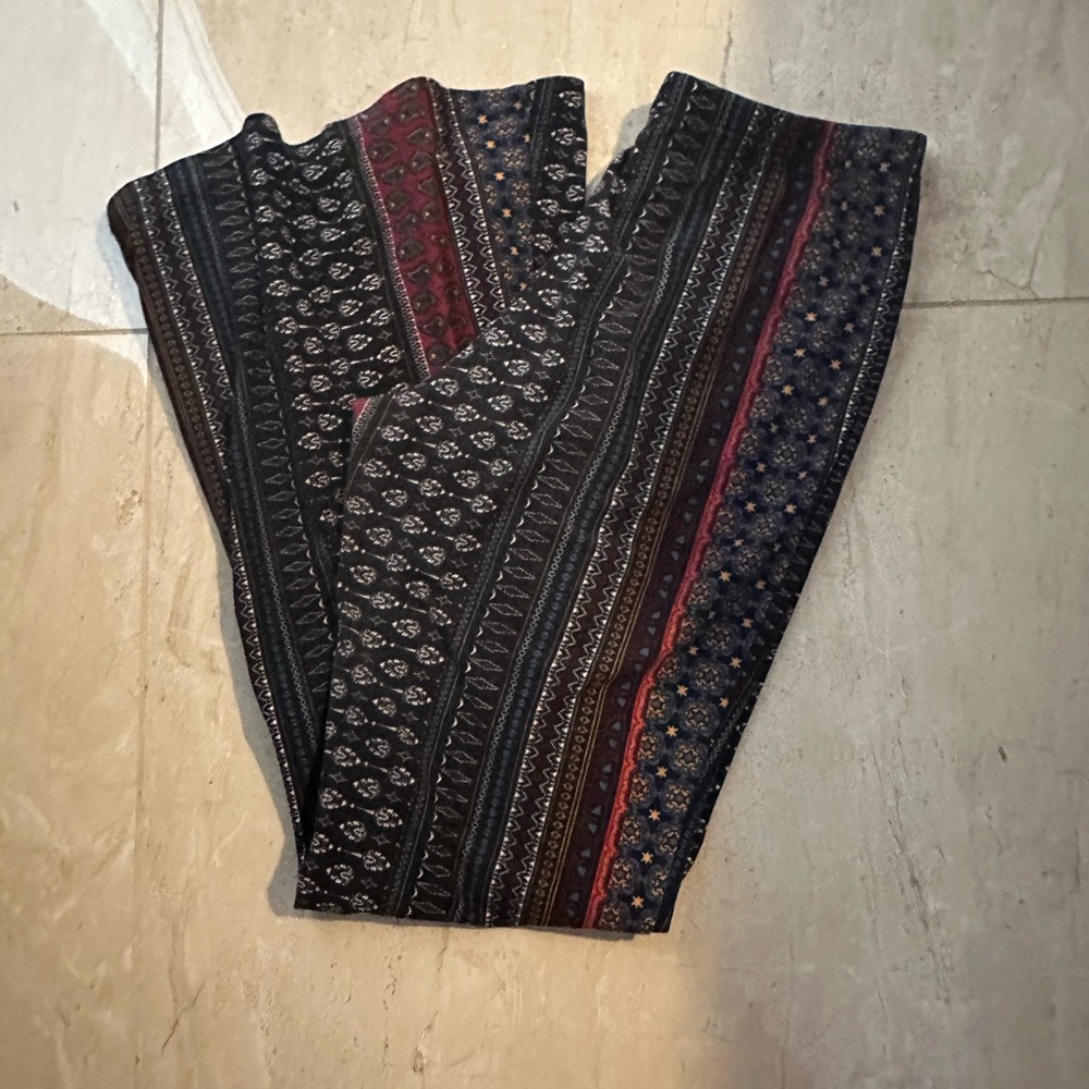 Patterned Multicolor Pants
